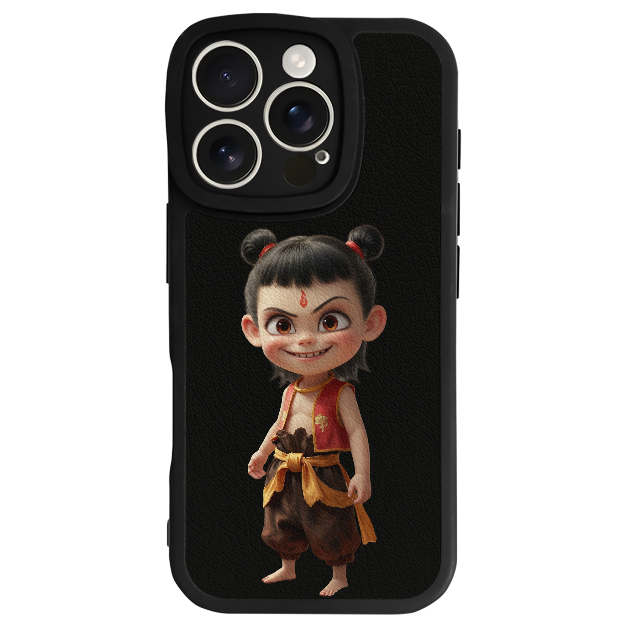 （画像用） Ne Zha 2 ナタ 魔童の大暴れ 【iPhone 16シリーズ対応】シリコンスマホケース（レザー調） 材質：シリコン